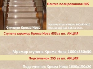 Плитка Мрамор Крема Нова Crema Nova цена самая низкая В Москве 
