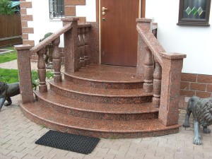 Гранитная лестница в Москве работы выполнены в 2012